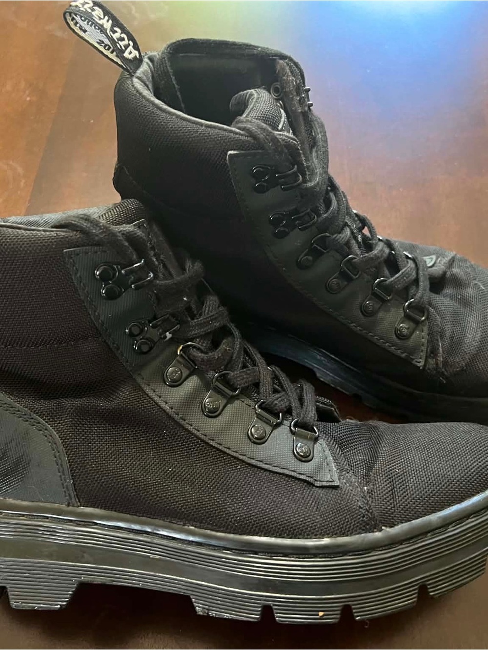 Dr. Martens men’s Black Lace-Up Canvas Boots - Picture 3 of 6
